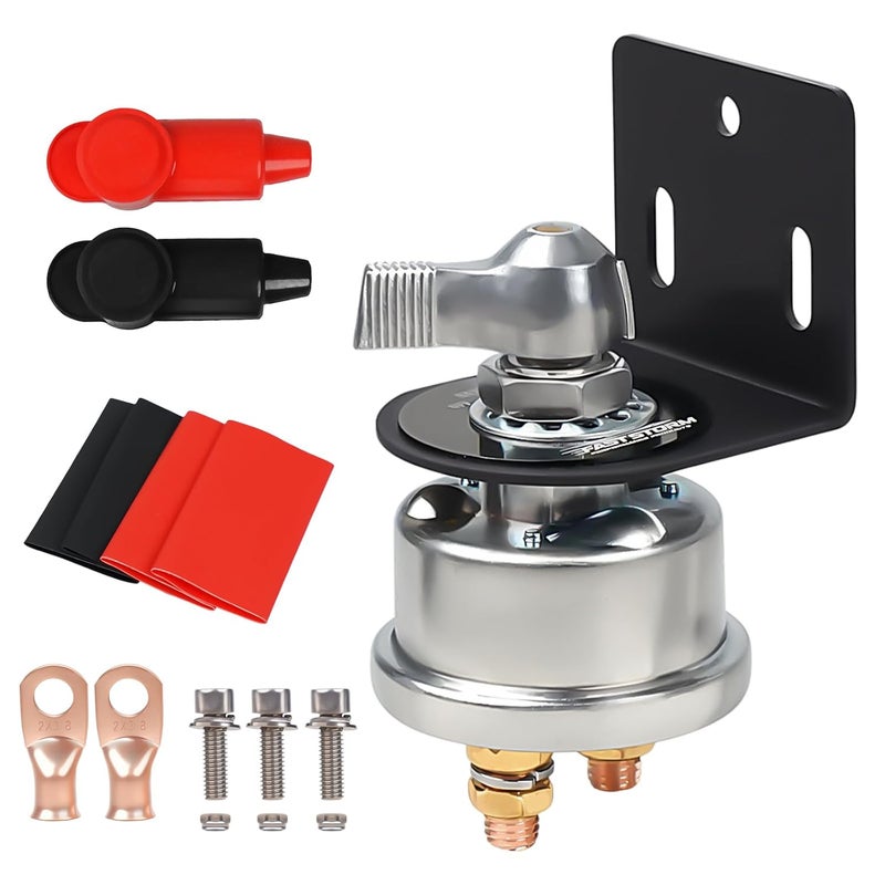 FASTSTORM 200A High Current Master Battery Disconnect Switch,12-48V Battery Power Cut Off Isolator Killer Switch with Face Plate for Car Vehicle RV Truck Boat Marine ATV - Image 1